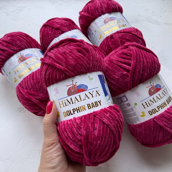 Himalaya Dolphin Baby Chenille Yarn, Purple - 80338