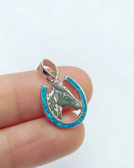 Opal Horse Pendant Sterling Silver DIY 