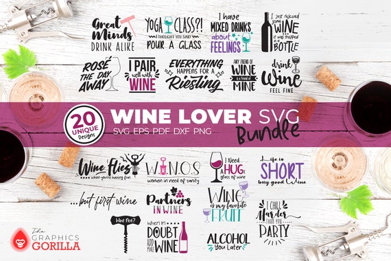 Download Free Wine Svg Bundle Wine Glass Designs Wine Cut Files Cricut Etsy SVG Cut Files