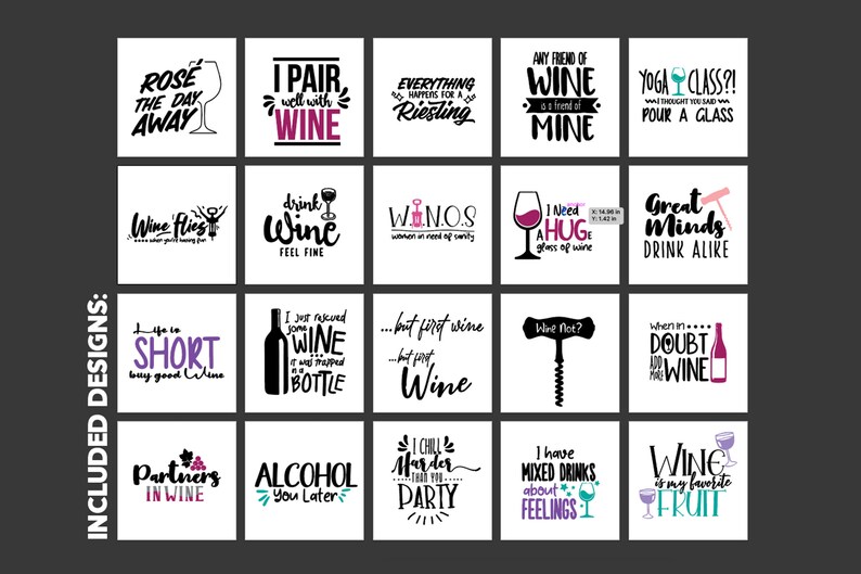 Download Wine SVG bundle Wine glass designs Wine cut files Cricut ...