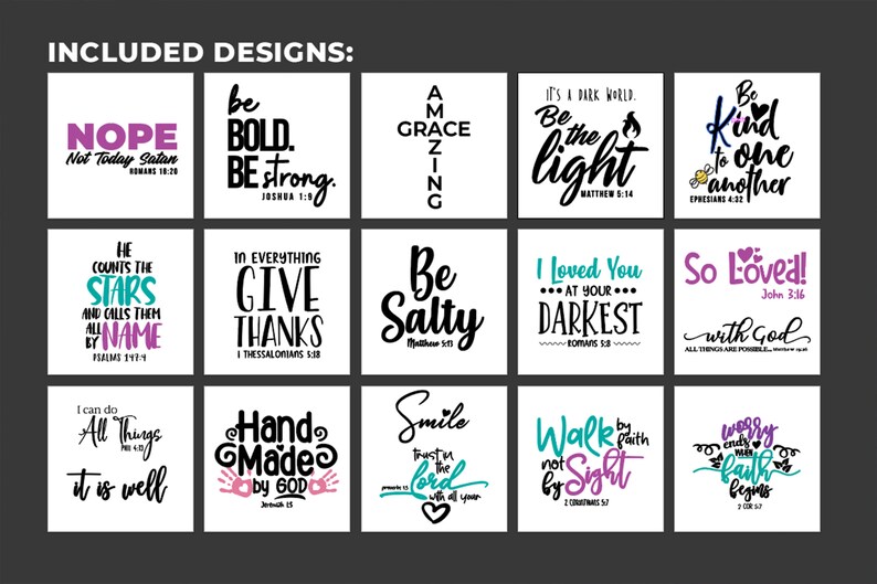Download Bible Verses SVG Bundle Religious Christian Blessed SVG | Etsy