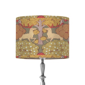 Unique, Designer, Trendy Drum Lamp Shades to compliment various lamp bases… all to enhance your decor and room. Art deco art nouveau