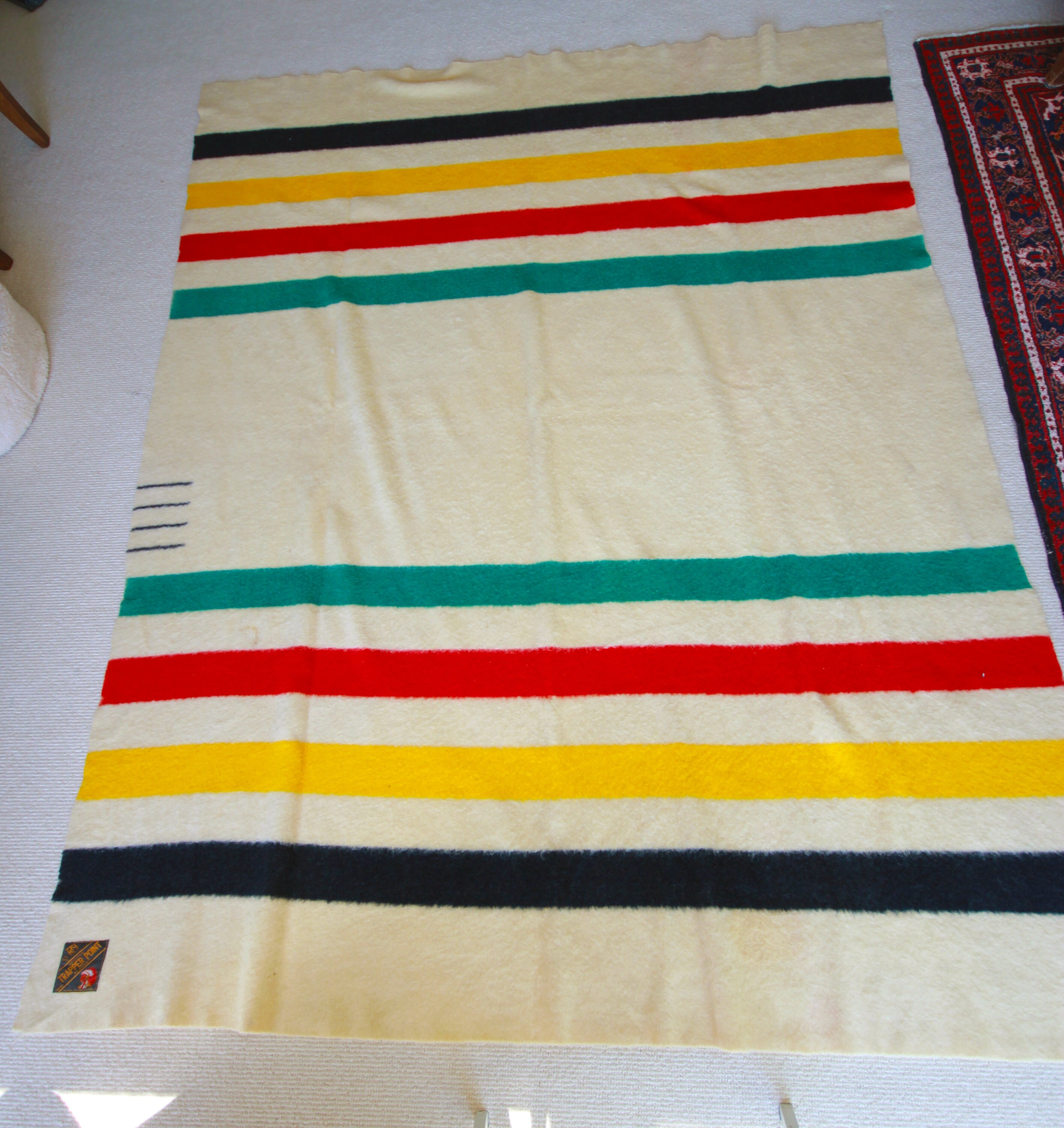 VINTAGE 4 point TRAPPERS BLANKET Hudsons Bay made in Etsy