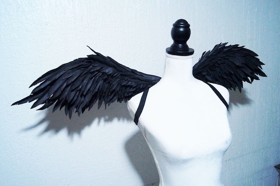 Schwarze Flügel für Engel und Cosplay, kleine Größe Suigintou