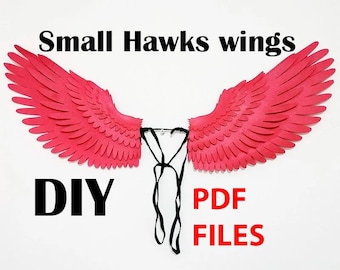 DIY Small and medium Hawks wings PATTERNS and TUTORIAL cosplay wings