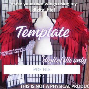 Red Wings Template PDF | EVA Foam Cosplay Pattern | Printable Digital Download  | Printable cosplay download | EVA foam digital download