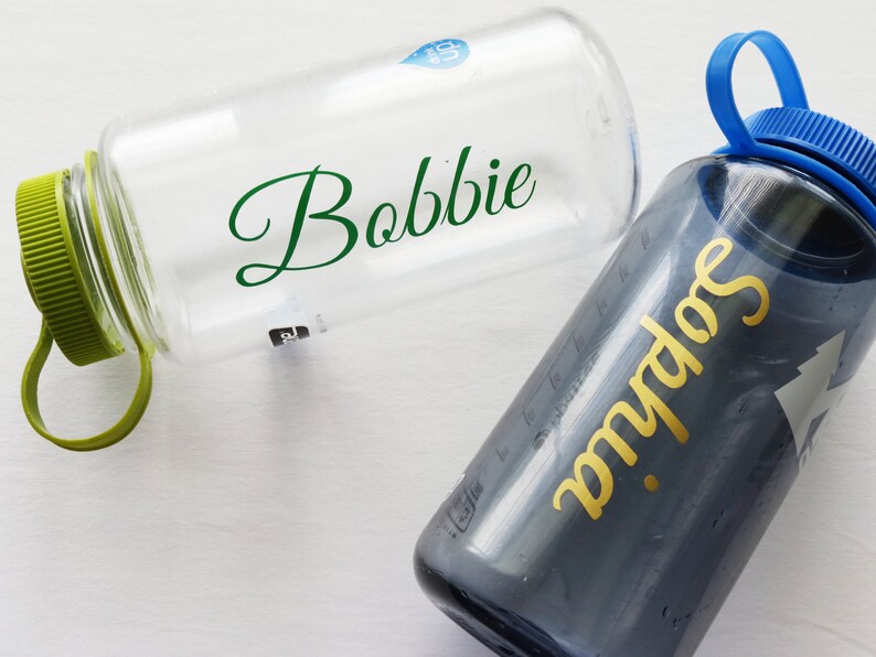 Nalgene Vinyl Sticker Decal Name or Single Word Customizable Etsy