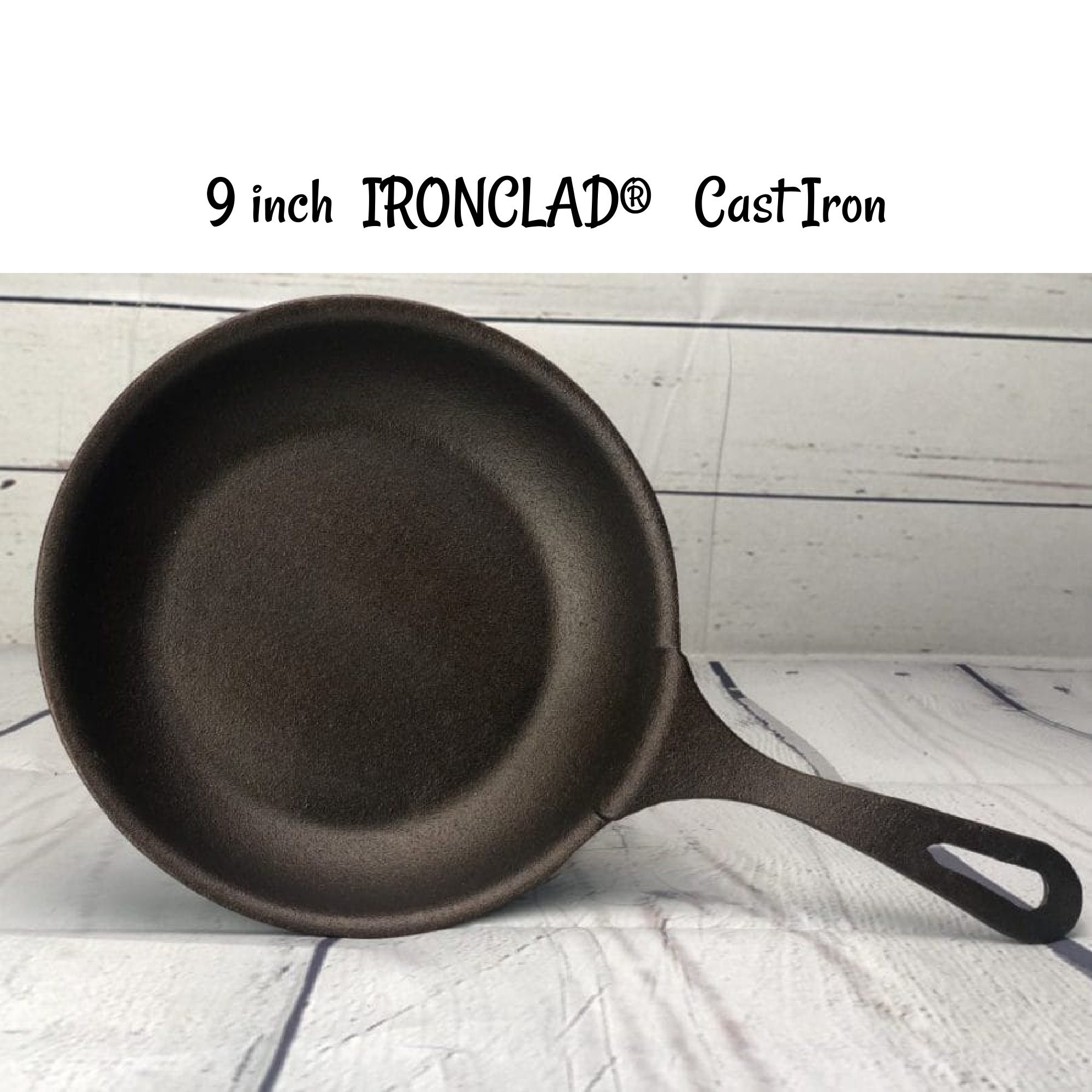 Cast Iron Skillet - 9” Dimensions & Drawings