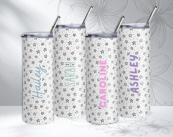 Personalized Name Tumbler | Star Tumbler | Star Pattern 20oz Tumbler