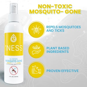 Bug Repellent, Natural Mosquito Repellent Spray, 100% Plant Based Insect Spray With Essential Oils Outdoors, Non-toxic  5 FL OZ  (148 ML)