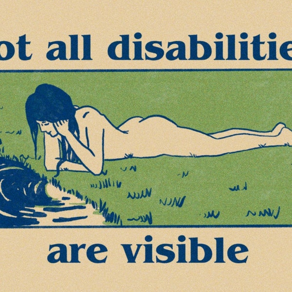 Invisible Disabilities Awareness Sticker - Hidden Disabilities Advocacy - Not All Disabilities Are Visible - Awareness Sticker - 2'x4'