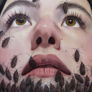 Chronische pijn en ziekte portret print - surrealistische kunst - onzichtbare ziekte artwork - pijnbewustzijn - gezondheidsbevordering