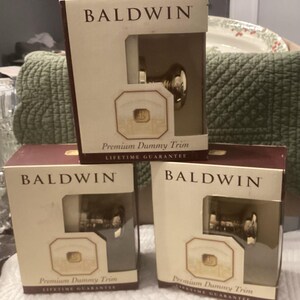 Baldwin Classic Brass Premium Round Knob (Single/Half Dummy) Multiple Available