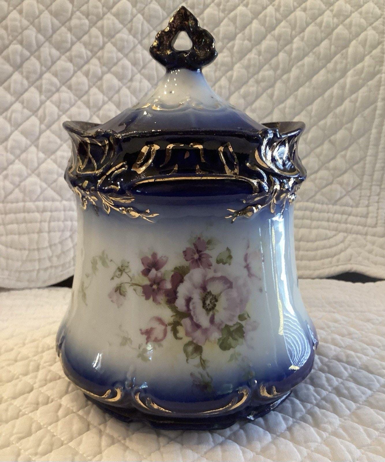 Vintage China Biscuit Jar - Etsy