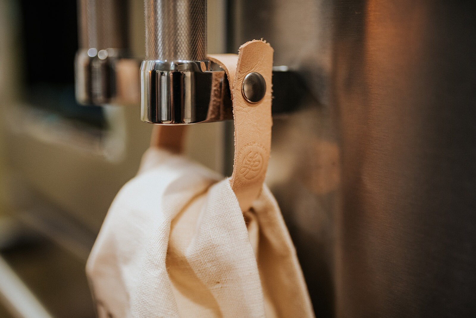 Leather Strap Hanger Leather Strap with Silver or Brass Snap. Etsy