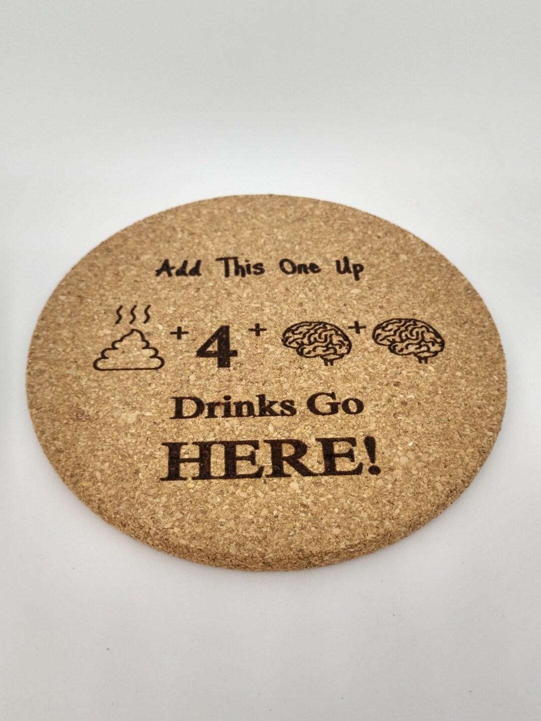 Laser Engraved Funny Gag Gift Coasters Set of 4 Cork Drink Etsy