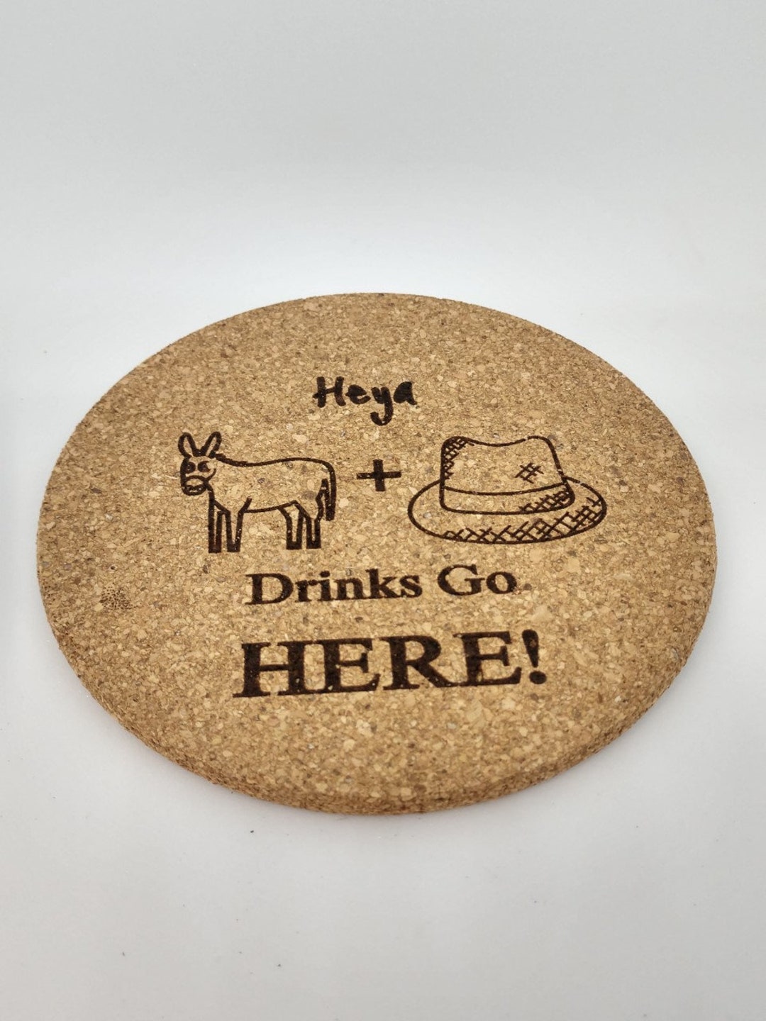 Laser Engraved Funny Gag Gift Coasters Set of 4 Cork Drink Etsy