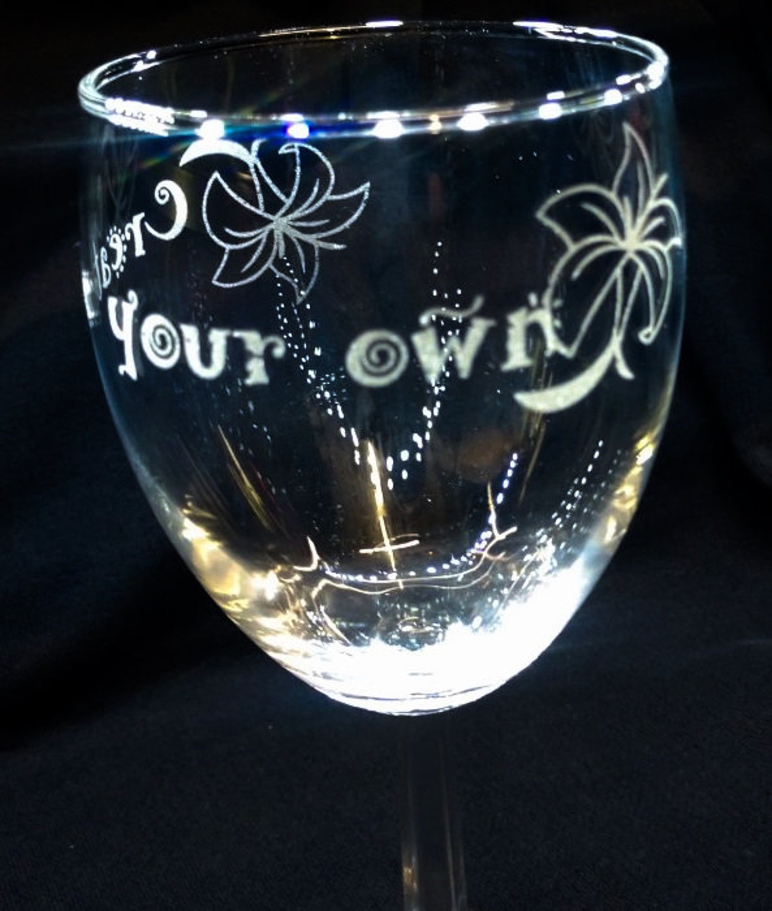 Custom Wine Glass Laser Etched Custom Wine Glasses Etsy