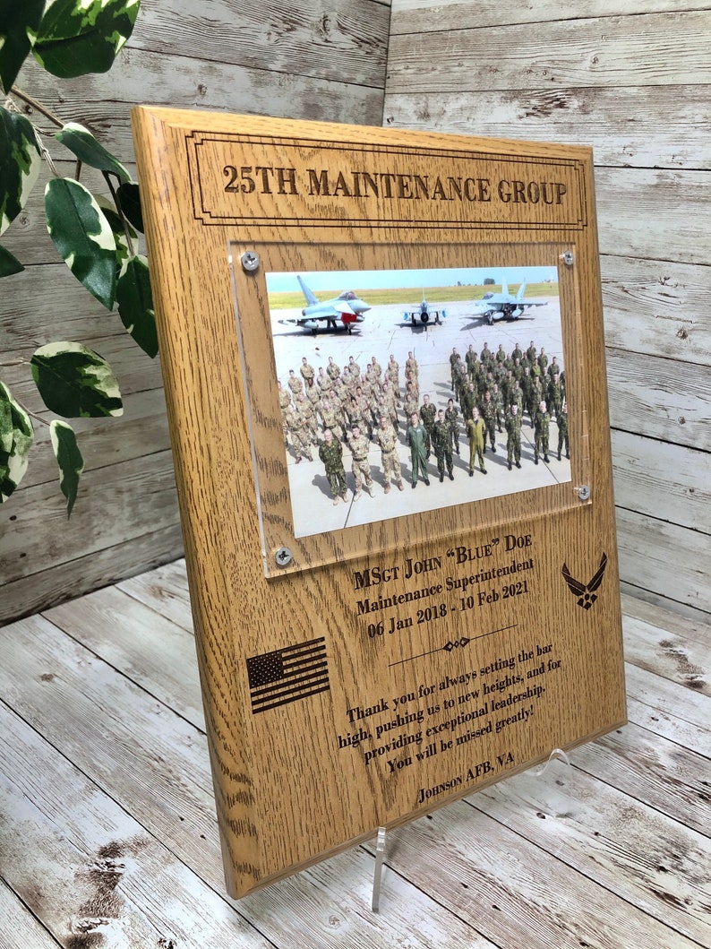 Photo Insert Wood Plaque Personalized 9x12 or Etsy