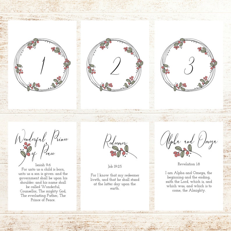 Printable Jesus Advent KJV Christ Advent Calendar Bible Etsy