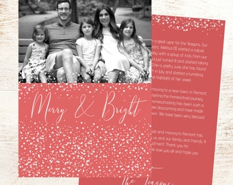 Year in Review Christmas Card: Printable Christmas Card With Photo Family Holiday Card