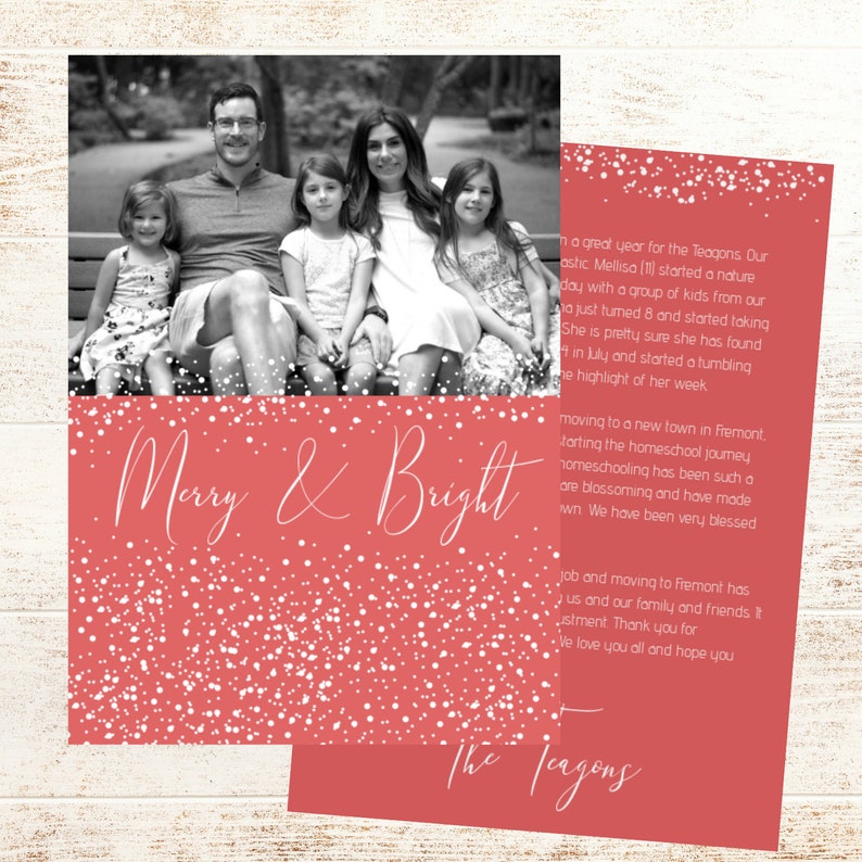 Year in Review Christmas Card Printable Christmas Card With Etsy