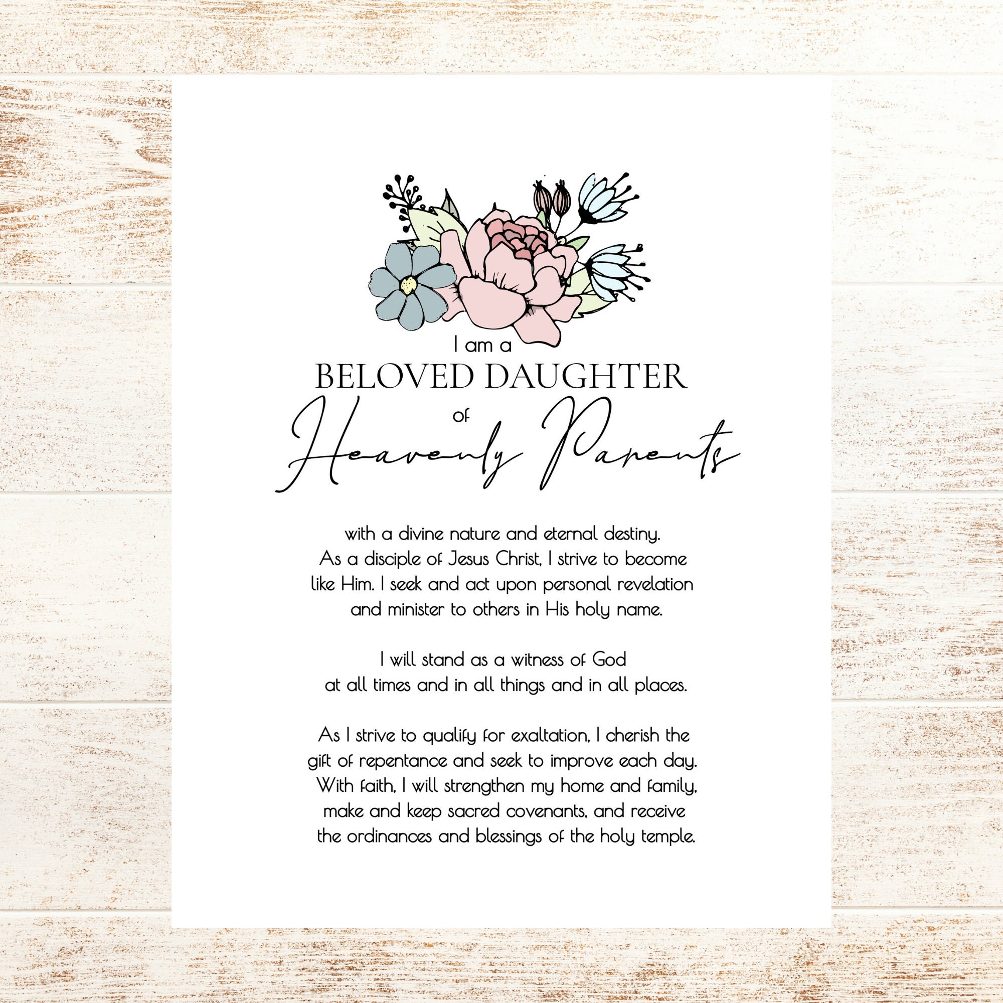 New LDS Young Women Theme: Printable YW Theme 2020 YW Poster - Etsy