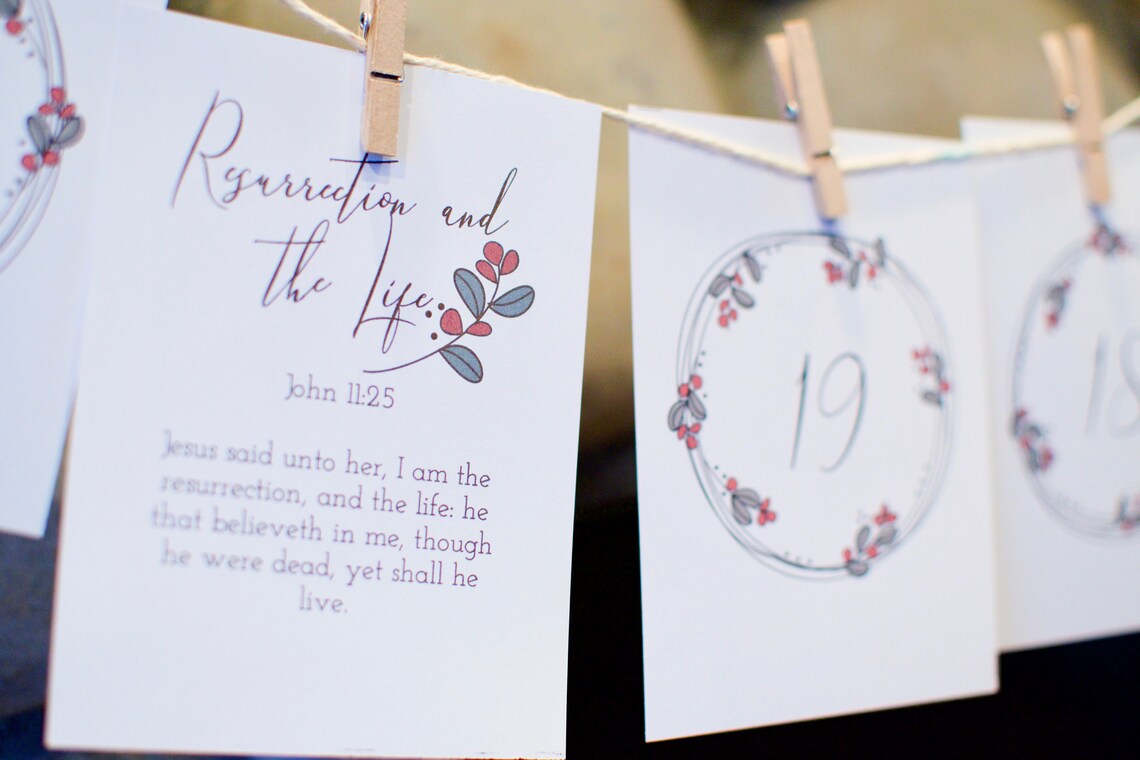 Printable Christ Advent Calendar KJV Names of Christ Advent Etsy