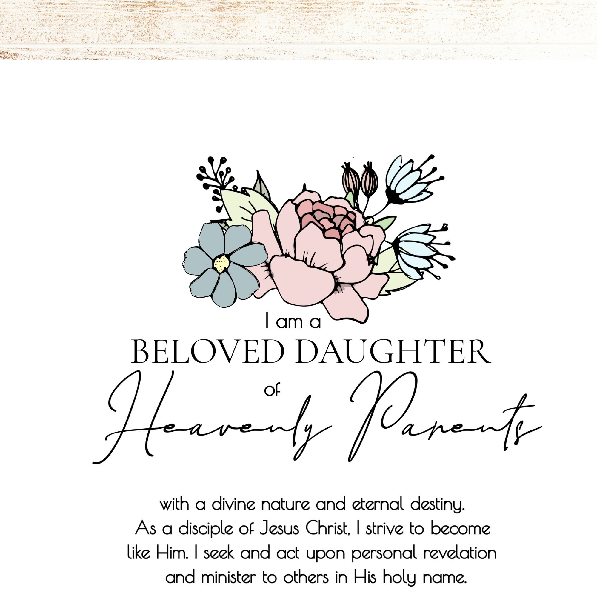 New LDS Young Women Theme: Printable YW Theme 2020 YW Poster - Etsy