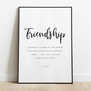 CS Lewis Quote Printable, Friendship Quote  // Wall Art // Digital Download // Gift