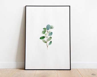 Botanical Print, Leaf Wall Art, Digital Print, Poster, Leaf Printable, Leaf Wall Art, Home Decor, Nature, Botanical Poster