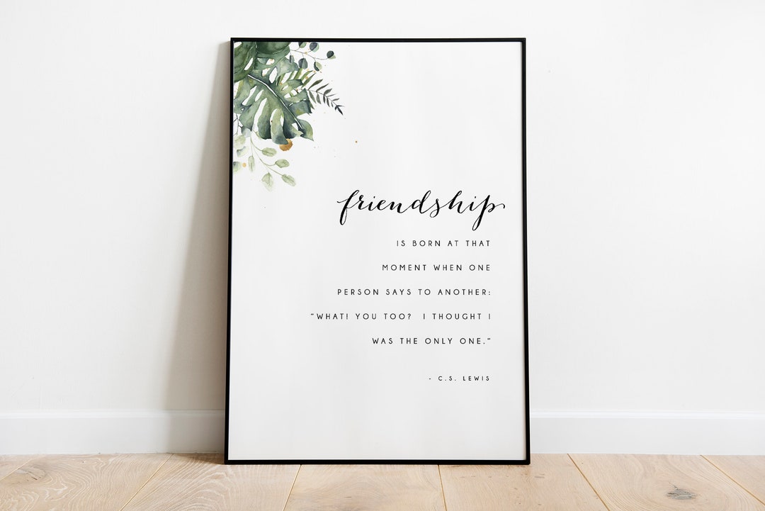CS Lewis Quote Printable, Friendship Quote // Wall Art // Digital ...