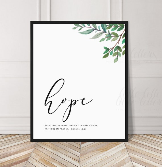 Bible Verse Wall Art Bible Verse Printable Romans 12:12 - Etsy
