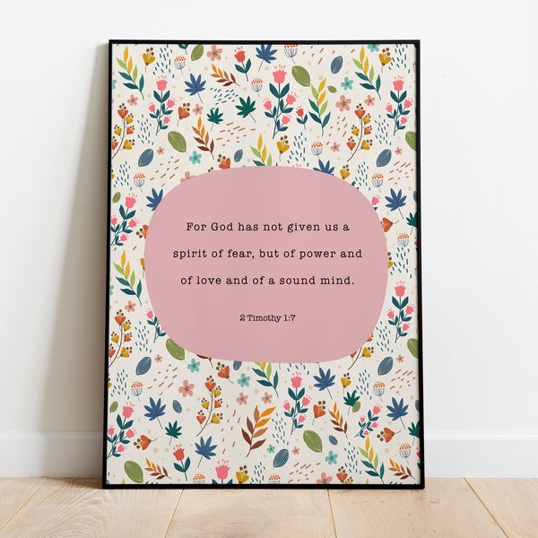 2 Timothy 1 7 - Etsy