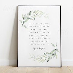 Maya Angelou Quote Printable, Friendship Quote, Wall Art, Digital Download Print, Gift