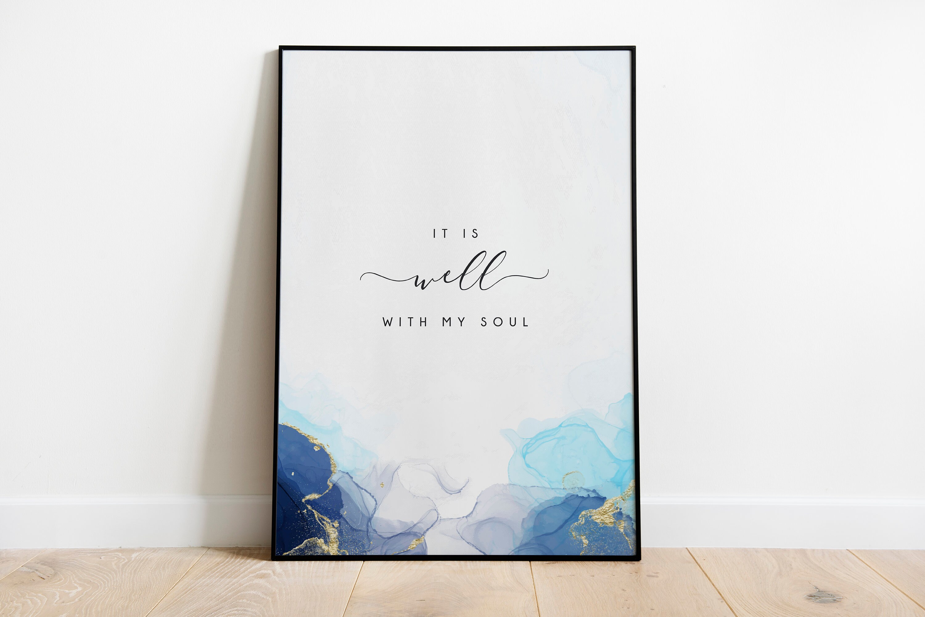 Hymn Song Wall Art, Christian Print Wall Decor Gift, It is Well With My ...