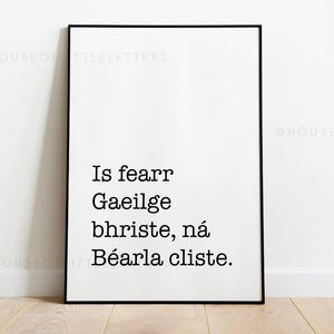 Irish Wall Art, Léigh anois go cúramach Printable, Irish Print, Funny Irish Gift Idea, Irish Sayings, Gaeilge, Gifts, Irish Leaving Cert