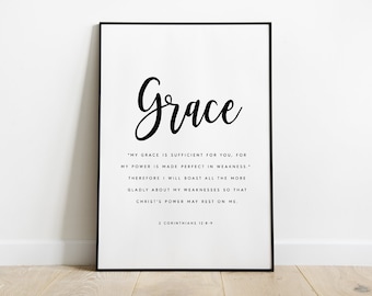 Bible Verse Wall Art Scripture Printable 2 Corinthians | Etsy