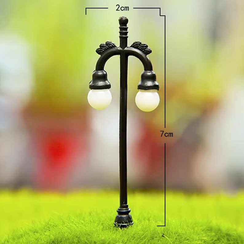 70x20mm 2pcs Fairy Garden Miniature Street Lamp Miniature Etsy