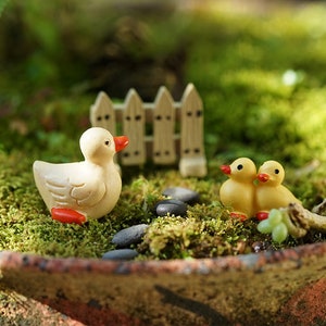 MINIATURE RUBBER DUCK Ducky Duckies Micro Minis Tiny Dollhouse Fairy Garden  Animals Figurines Figures Diorama Terrarium Small Craft Supplies 