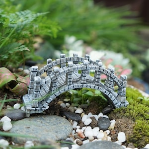 Fairy Garden Miniature Chinese Style Hollow Out Bridge  , Miniature Gardening, Terrarium Accessories