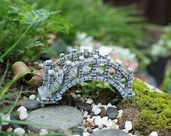 Fairy Garden Miniature Chinese Style Hollow Out Bridge  , Miniature Gardening, Terrarium Accessories