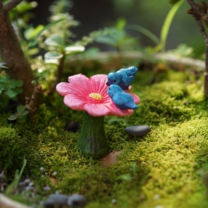 Miniature Tiny Flower Bird Feeder  , Fairy Garden Supplies & Accessories