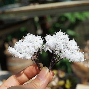 2pcs Miniature Tiny White Tree, Fairy Garden Supplies & Accessories