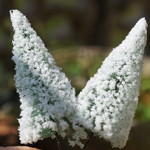 2pcs Miniature Tiny White Christmas Tree, Fairy Garden Supplies & Accessories