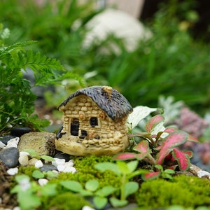 2pcs Miniature Tiny House  , Fairy Garden Supplies & Accessories,Mini Animals for Fairies and Terrariums