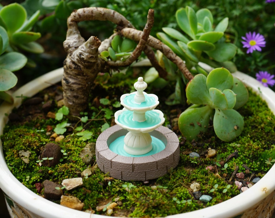 Miniature Animal Small Fountain Fairy Garden Supplies & Etsy