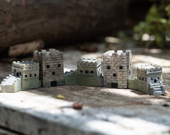 5 Stück Feengarten Zubehör Mini die Chinesische Mauer, Feenzubehör & Figuren, Miniatur Gartenarbeit, Terrarium Versorgung