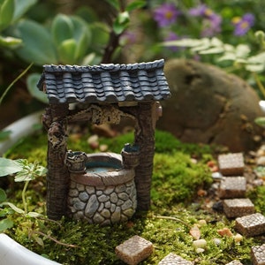 1pcs Miniature Gardening Small Water Well Fairy Garden / Fish Tank Accessories , Terrarium Supply,Miniature Garden Decor