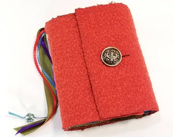 Ariel, The Little Mermaid Handbound Journal, Fabric Journal, Hand Sewn Book, Hand Sewn Fabric Journal, Writer Gift, Mermaid Gift
